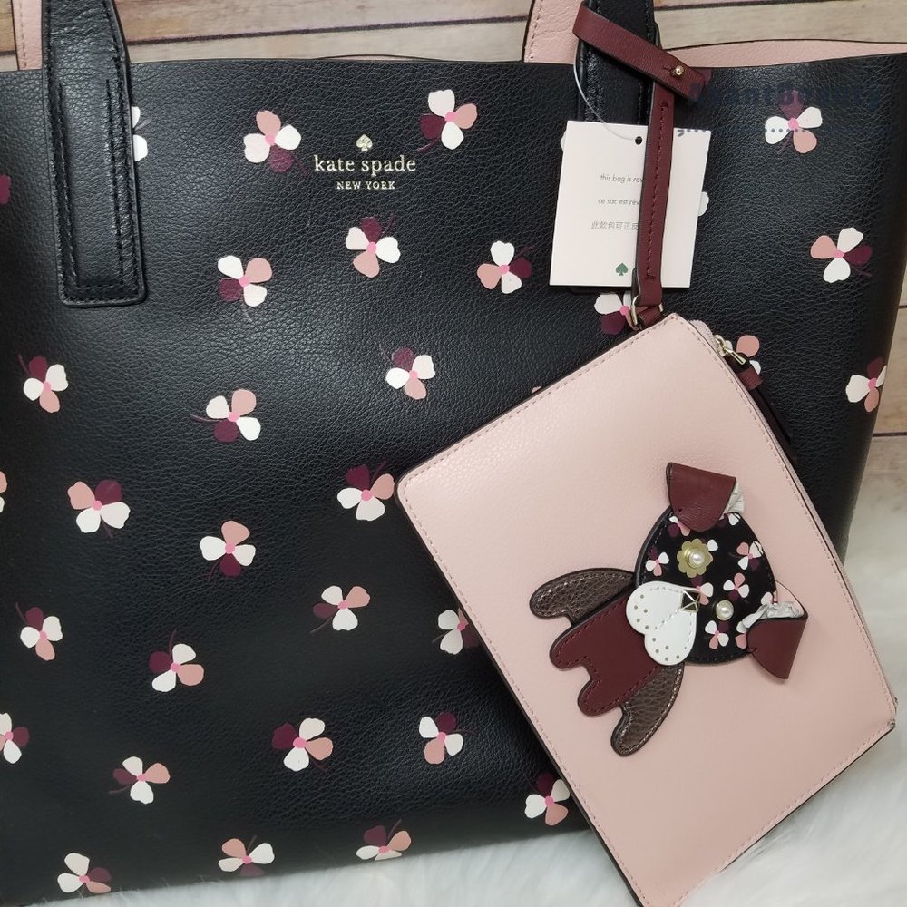 Kate Spade Large Pup Puppy Dog Reversible Tote New - Picture 6 of 15